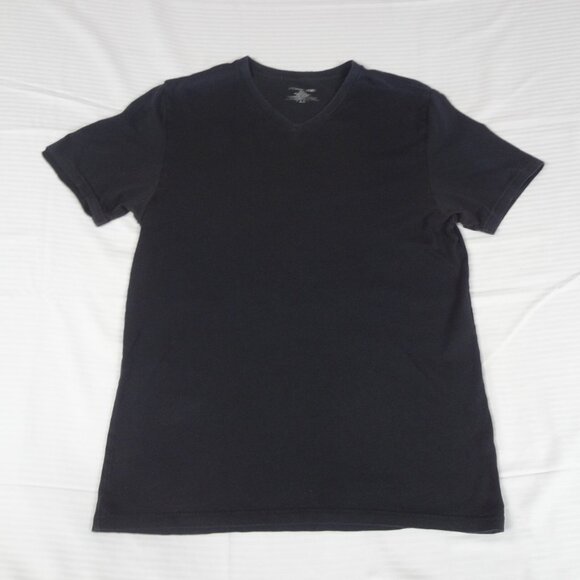 MICHAEL KORS V-NECK SOLID BLACK MEDIUM SHIRT K846 - Picture 1 of 5
